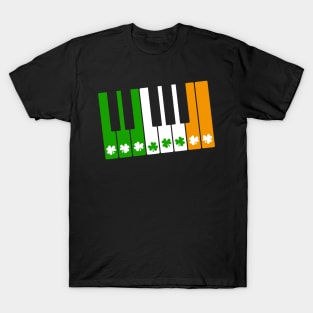 St. Patrick's Day Piano Player Pianist Irish Flag T-Shirt